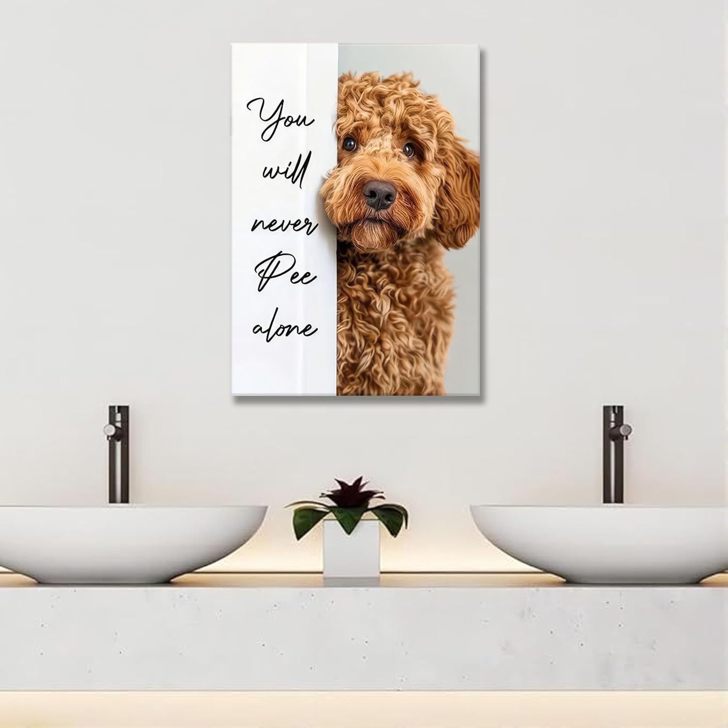 Luxe Black Canvas Wall Art — 12" - View 2
