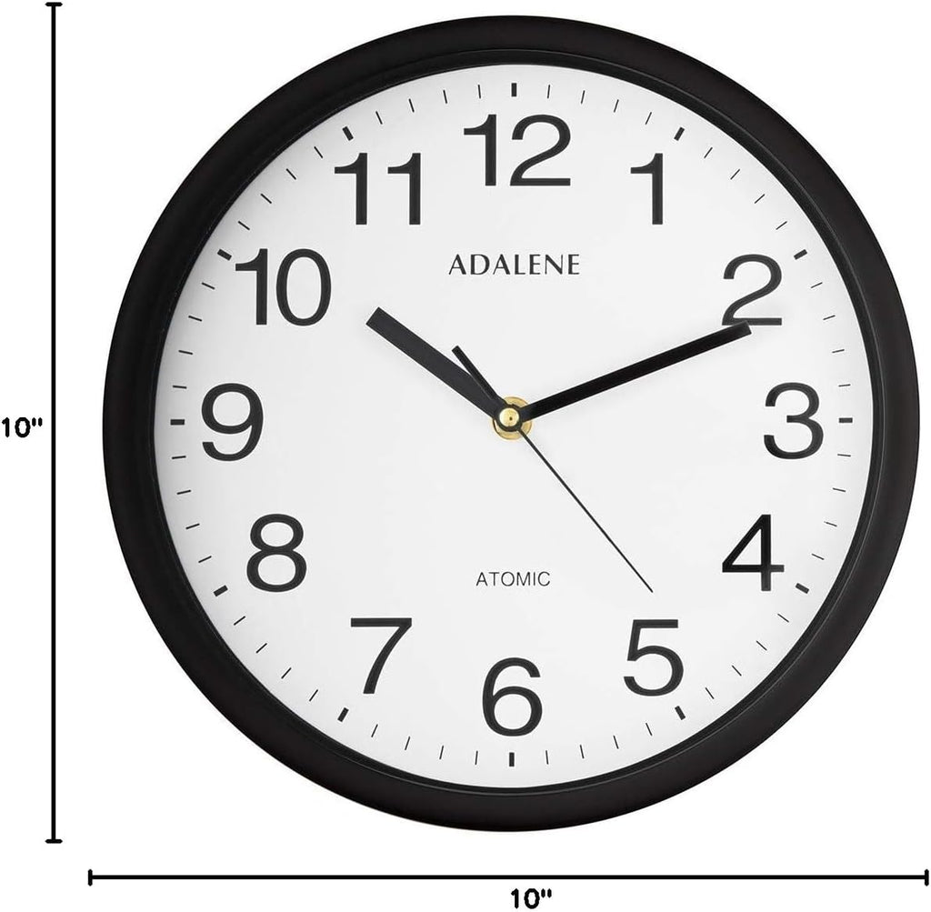 Battery Operated Mid-Century Wall Clock — 10" - View 3
