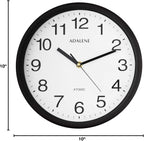 Battery Operated Mid-Century Wall Clock — 10" - View 3