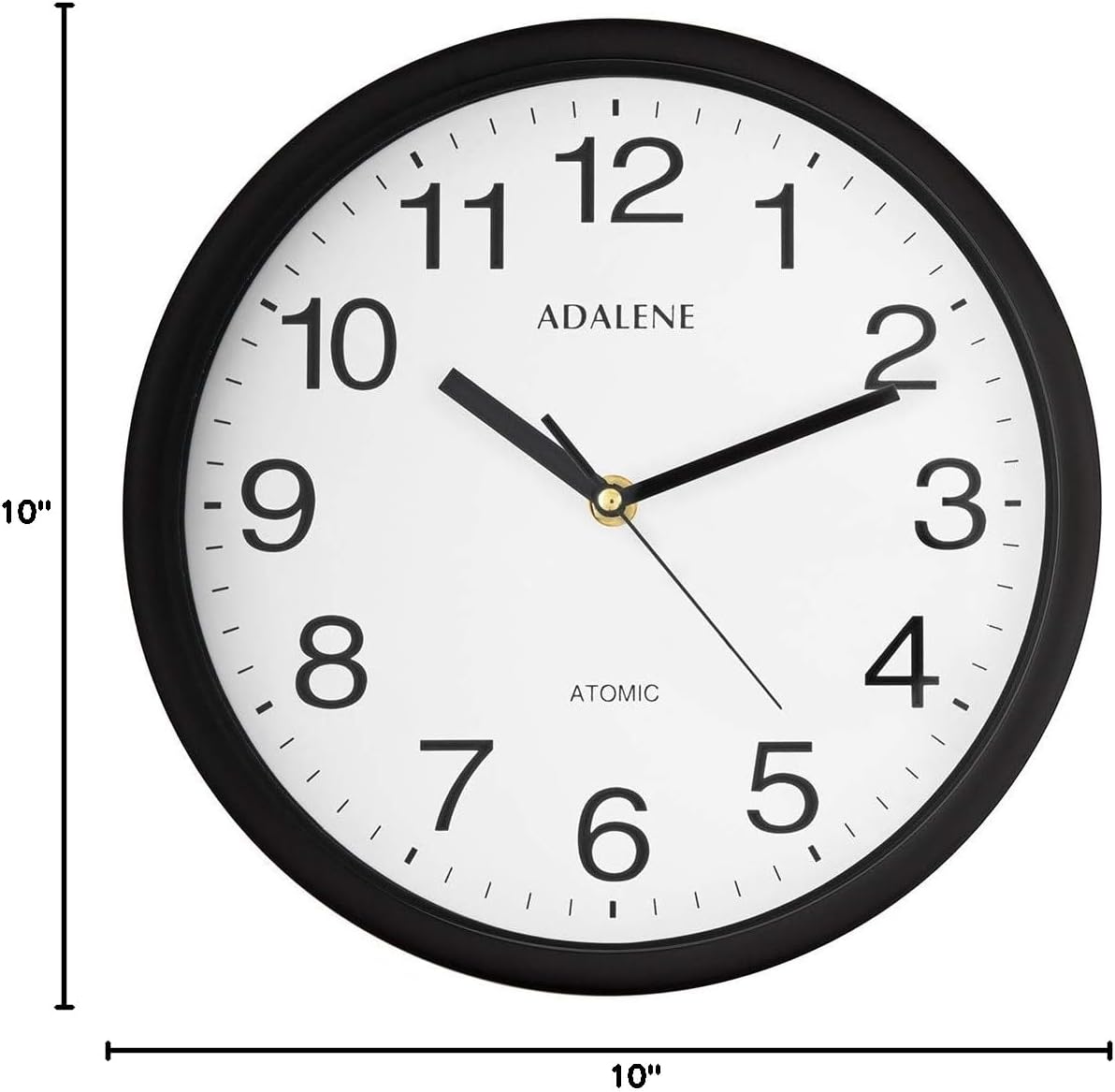 Battery Operated Mid-Century Wall Clock — 10" - View 3