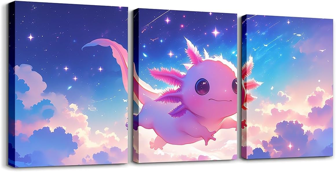 Blue Canvas Wall Art — 12" — Pink Blue Purple
