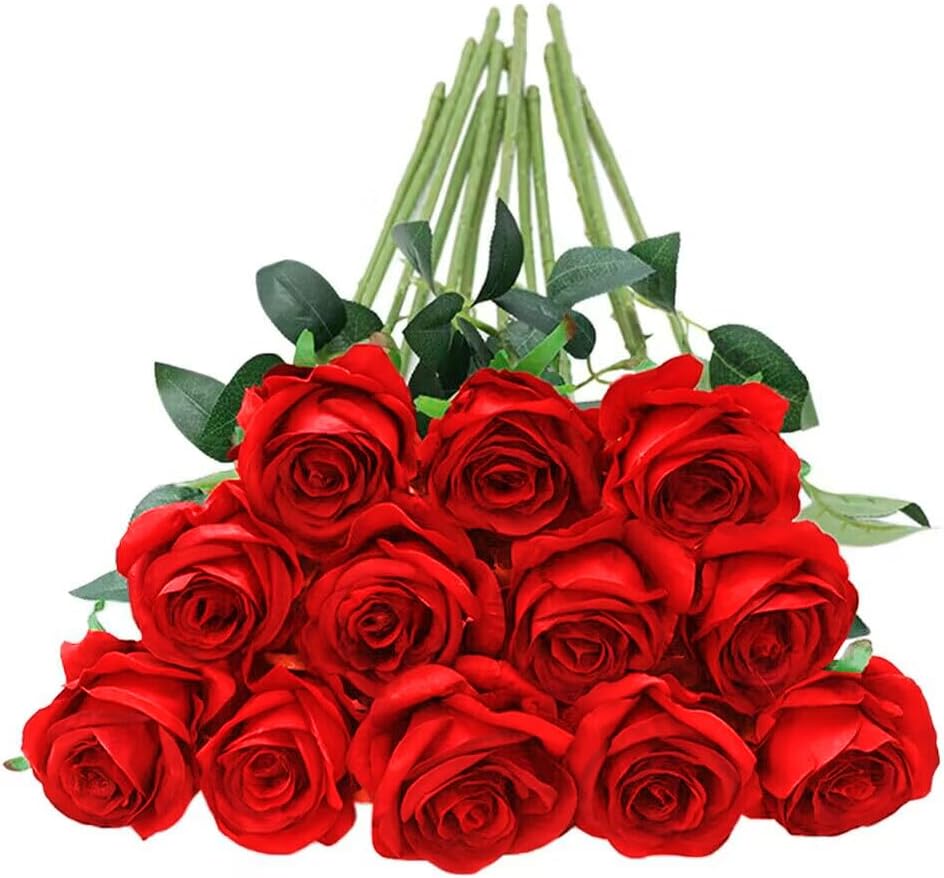 Black Artificial Flowers — Red