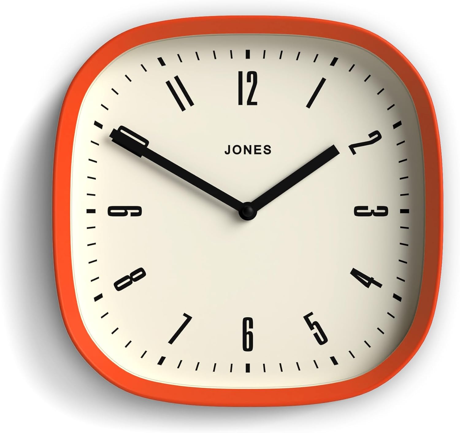 Mid-Century Black Wall Clock — 10" — 25 x 25 x 5cm