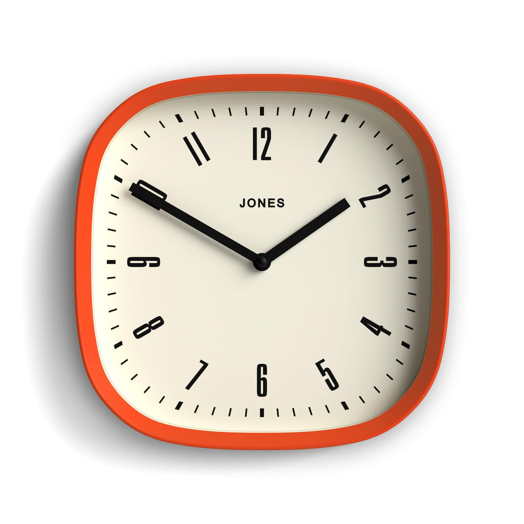 Mid-Century Black Wall Clock — 10"