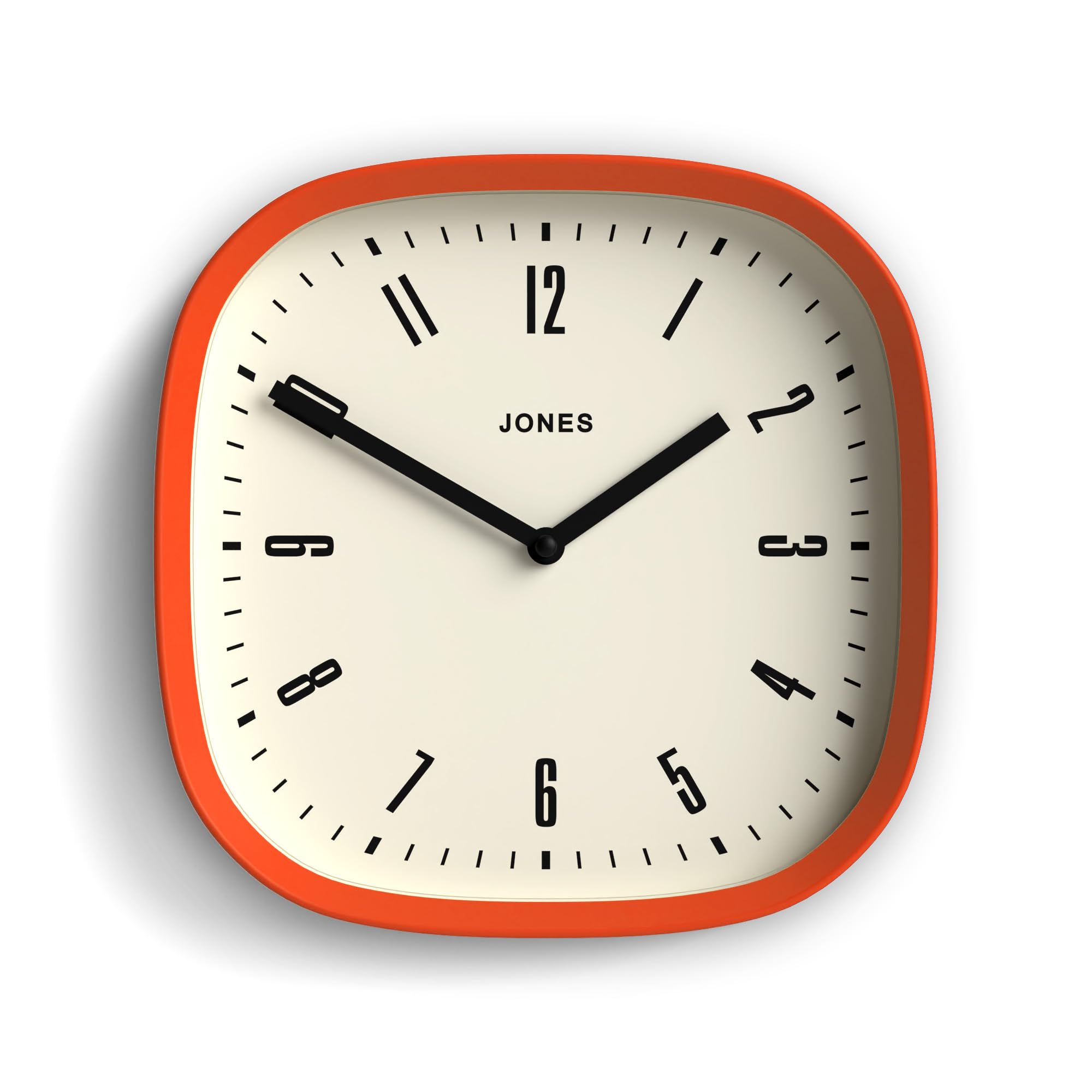 Mid-Century Black Wall Clock — 10"