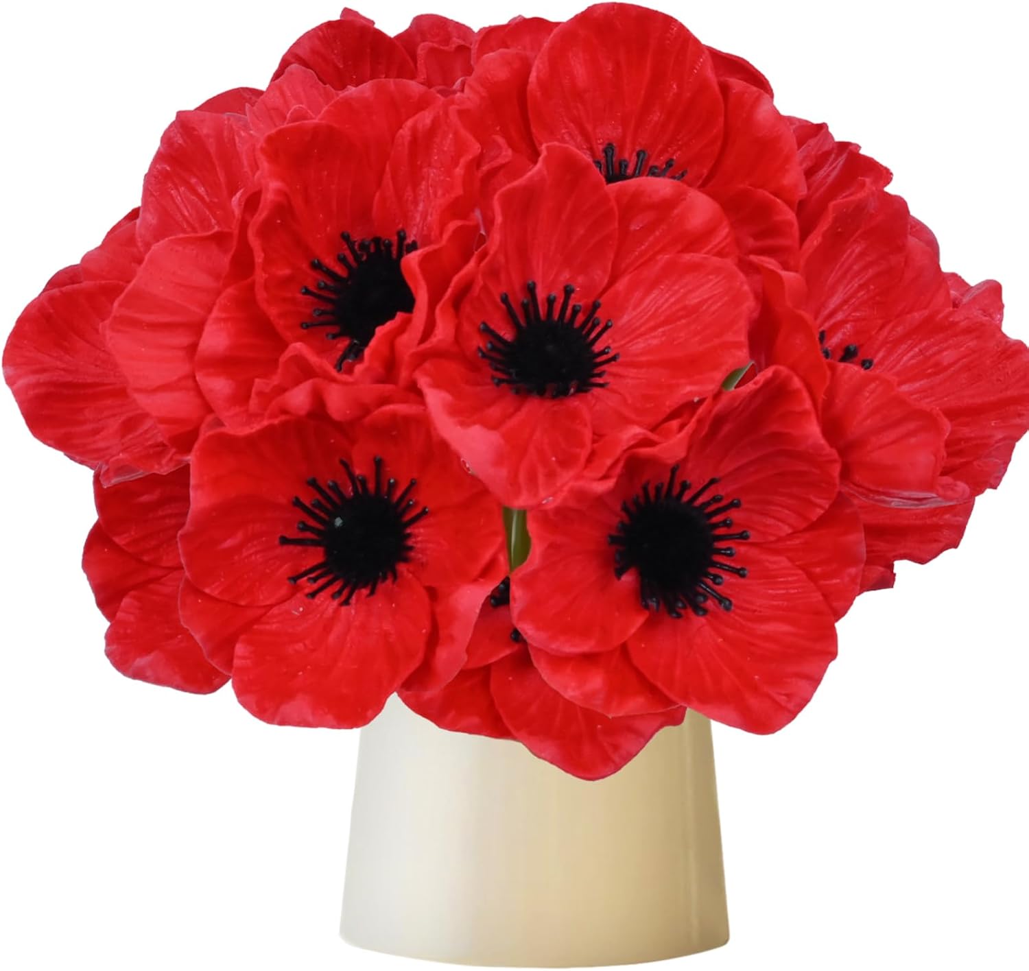 Red Artificial Flowers — 11" — Red