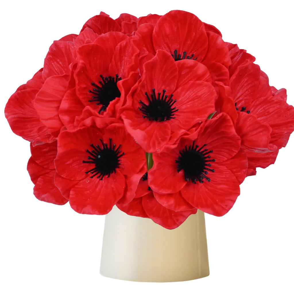 Red Artificial Flowers — 11"