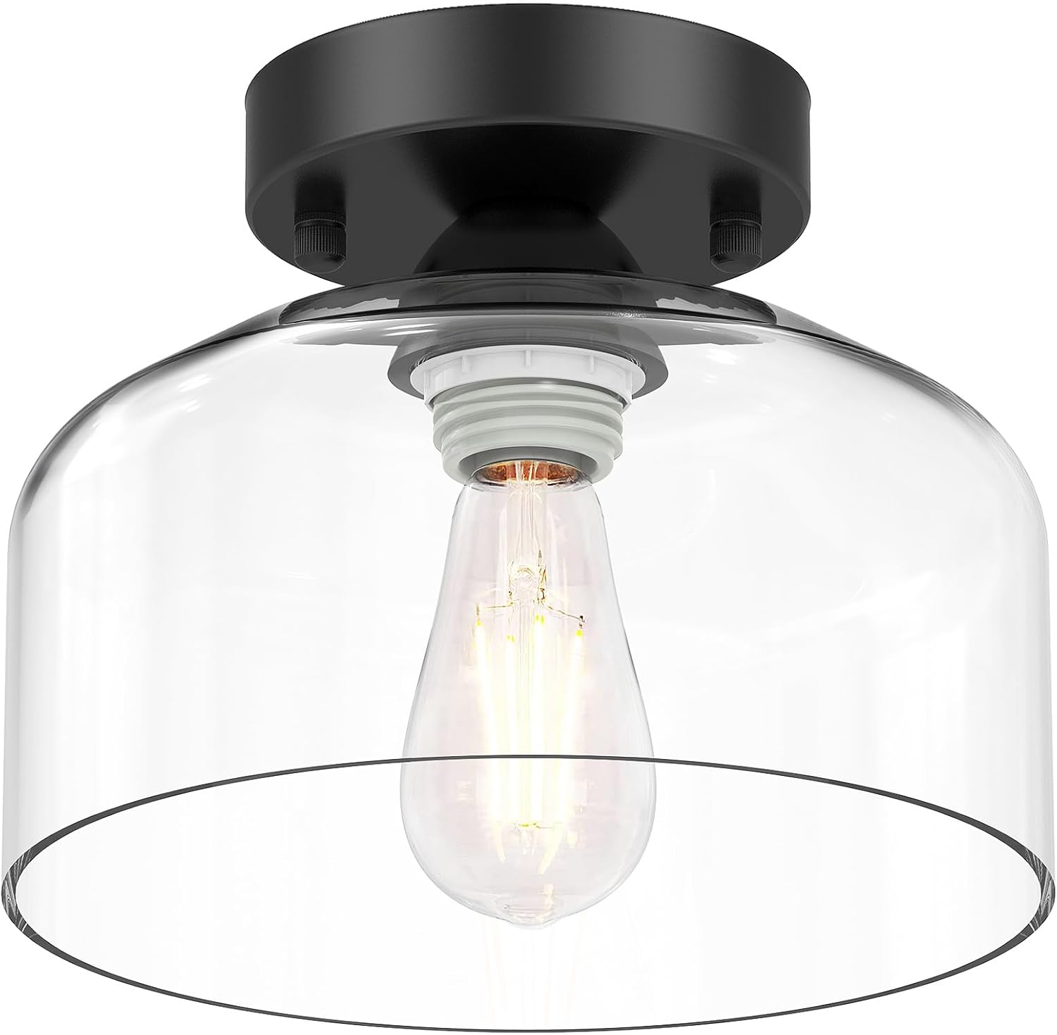Farmhouse Black Ceiling Light — Black