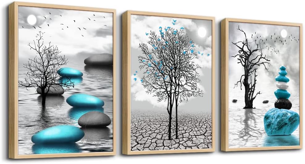 Beige Canvas Wall Art — 16L" x 12W" (3 Piece)