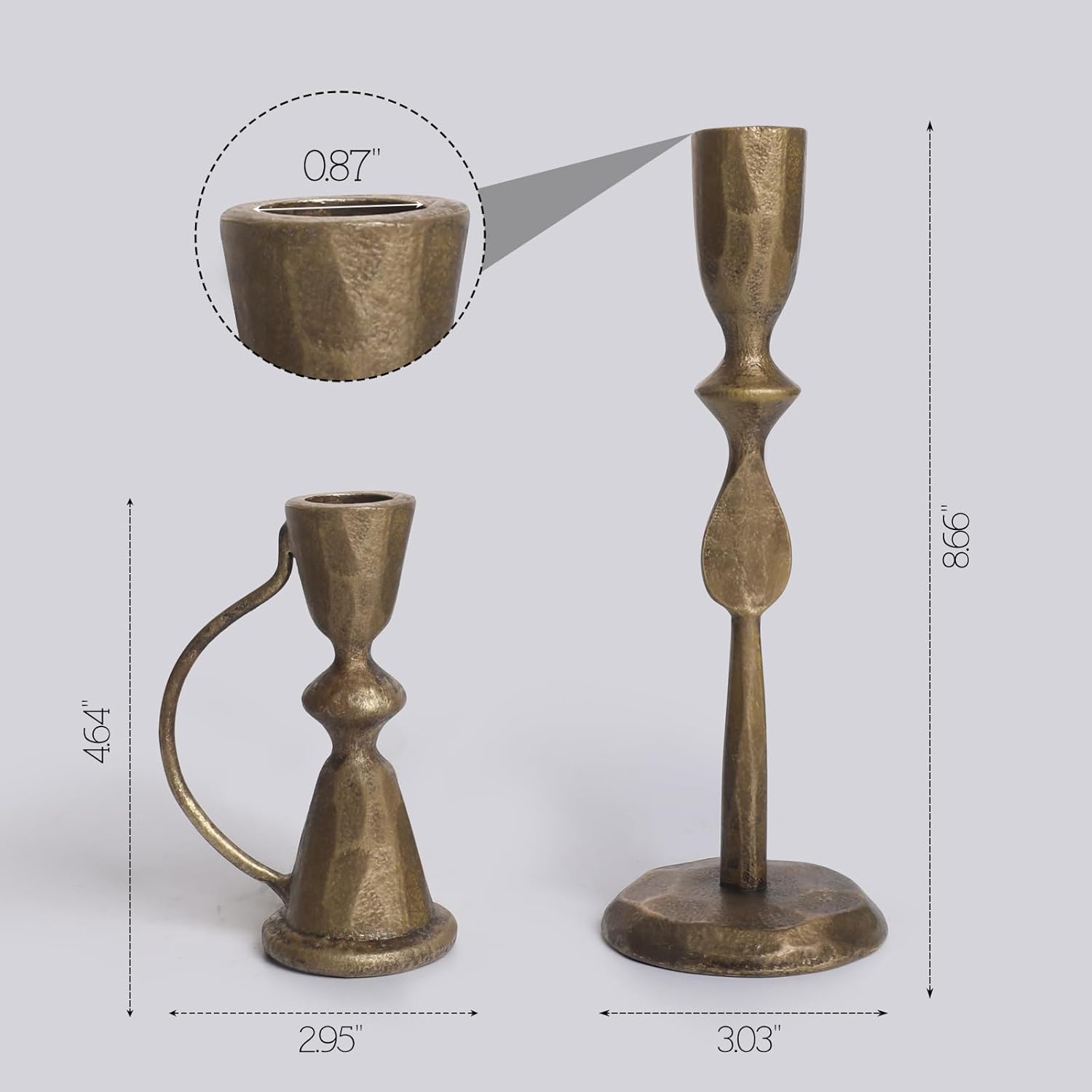 Vintage Luxe Metal Candle — Set of 2 - View 2