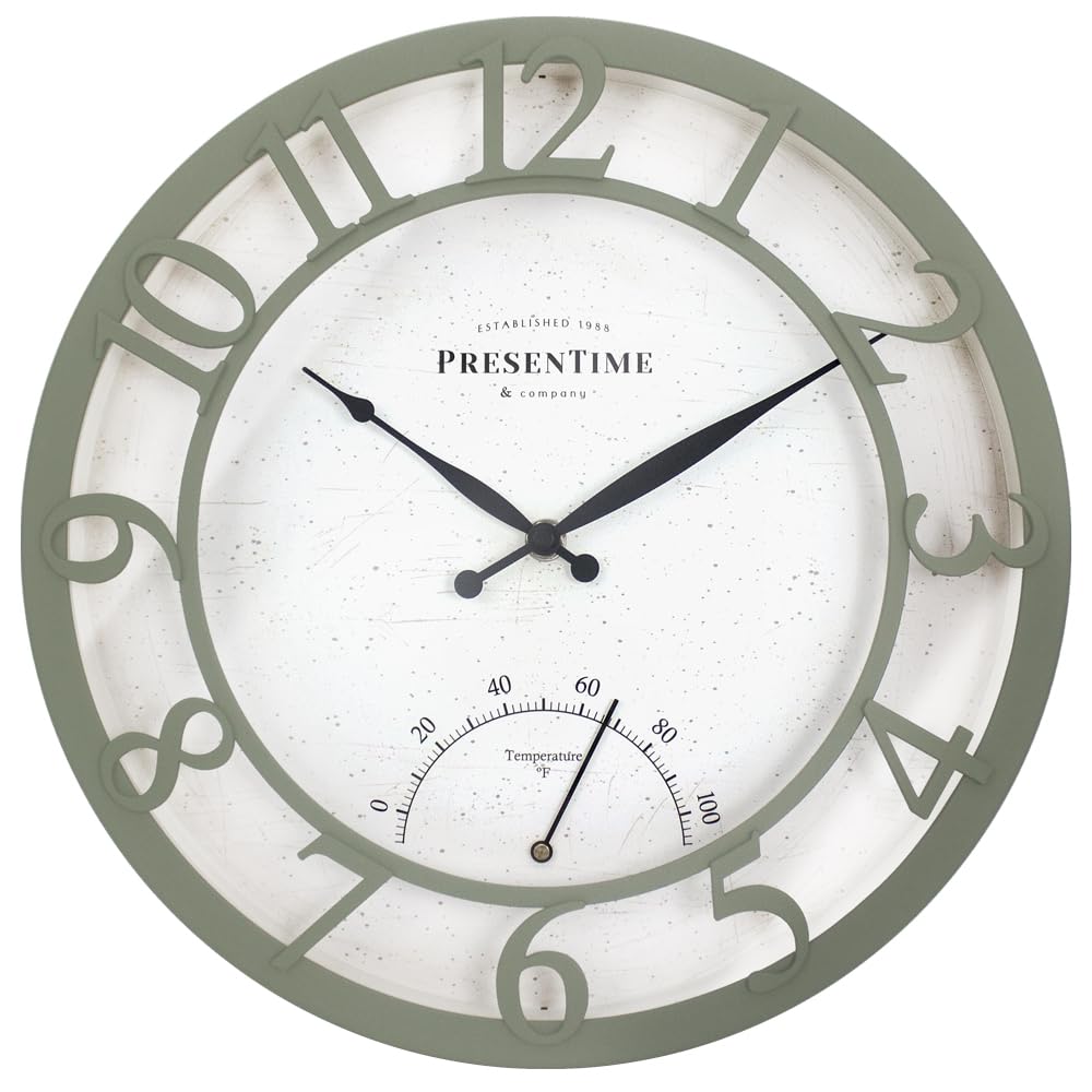 Farmhouse Gold Wall Clock — 13"