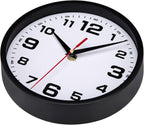 Battery Operated Modern Black Wall Clock — 10" - View 4