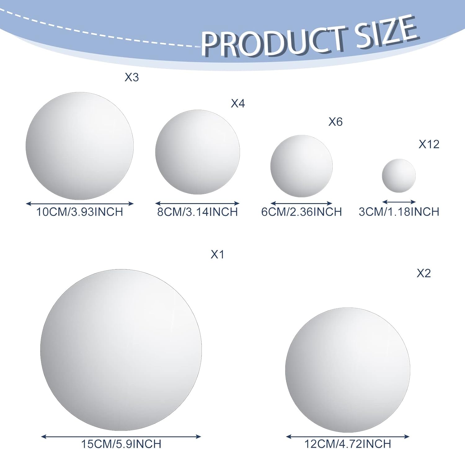 Round Glass Wall Mirror — 6" - View 2