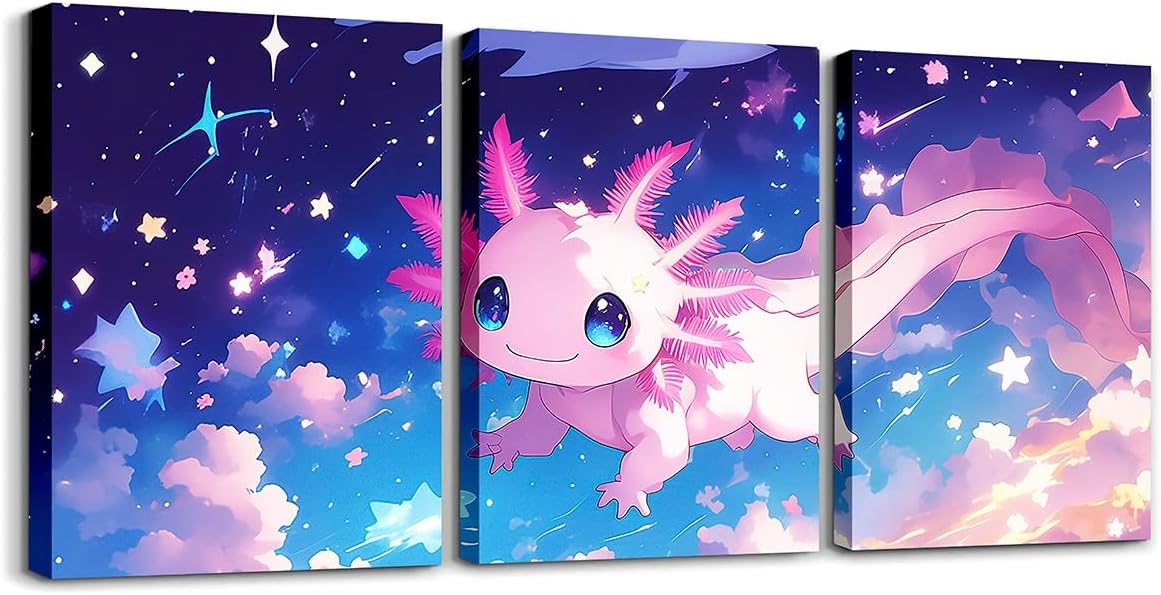 Blue Canvas Wall Art — 12" — Pink Dark Purple