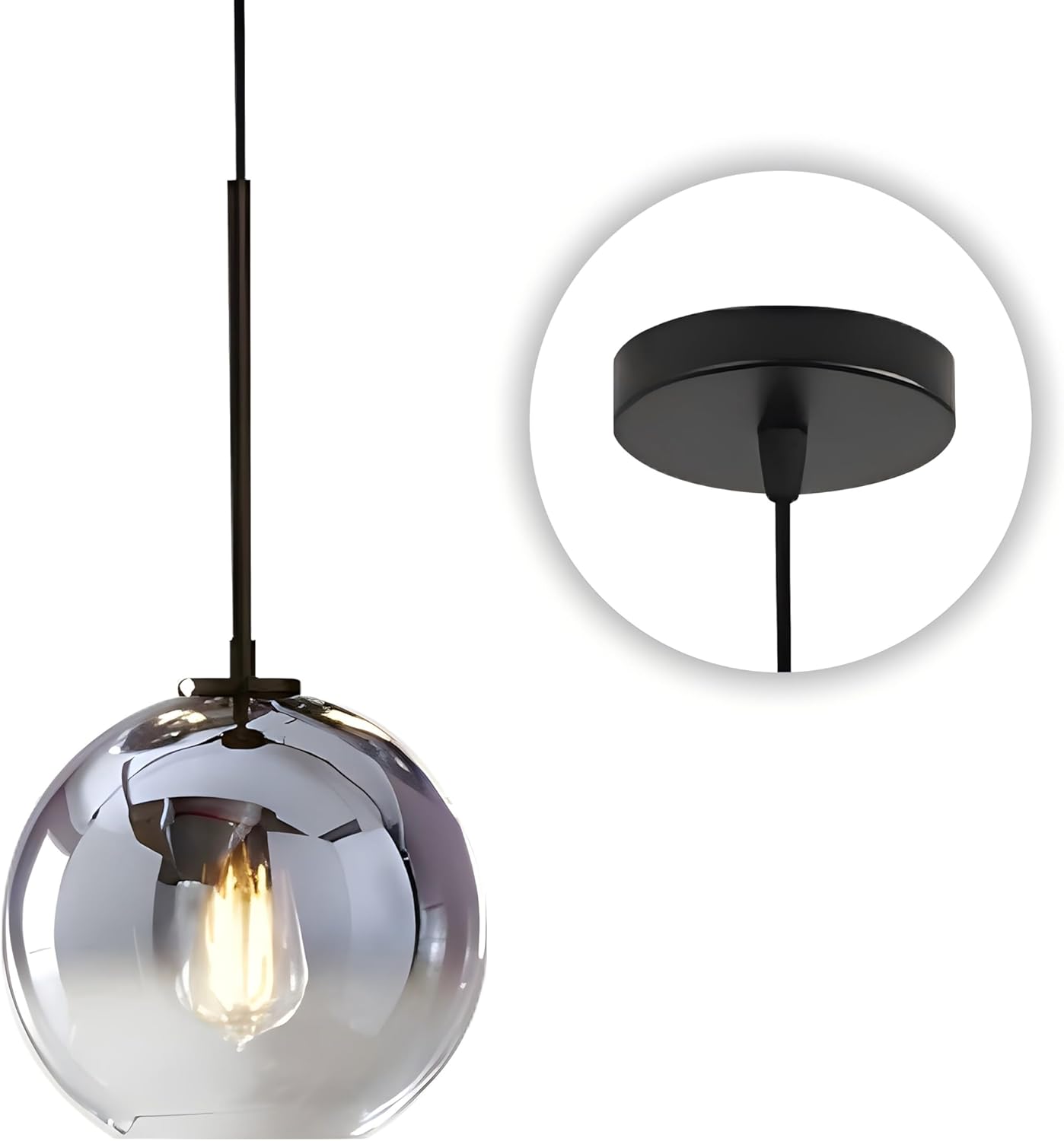 Luxe Gold Pendant Light — 1-Light — Sliver-20cm