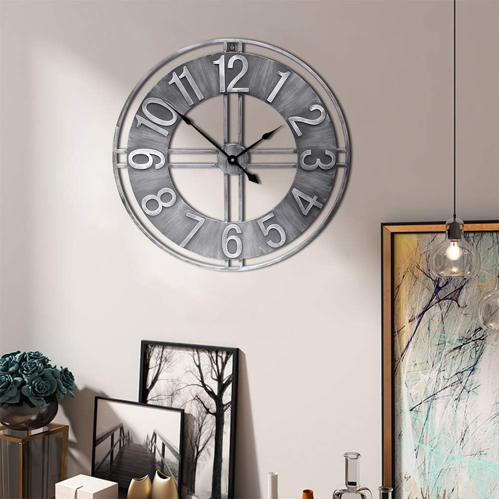 Farmhouse Grey Wall Clock — 30" - View 7