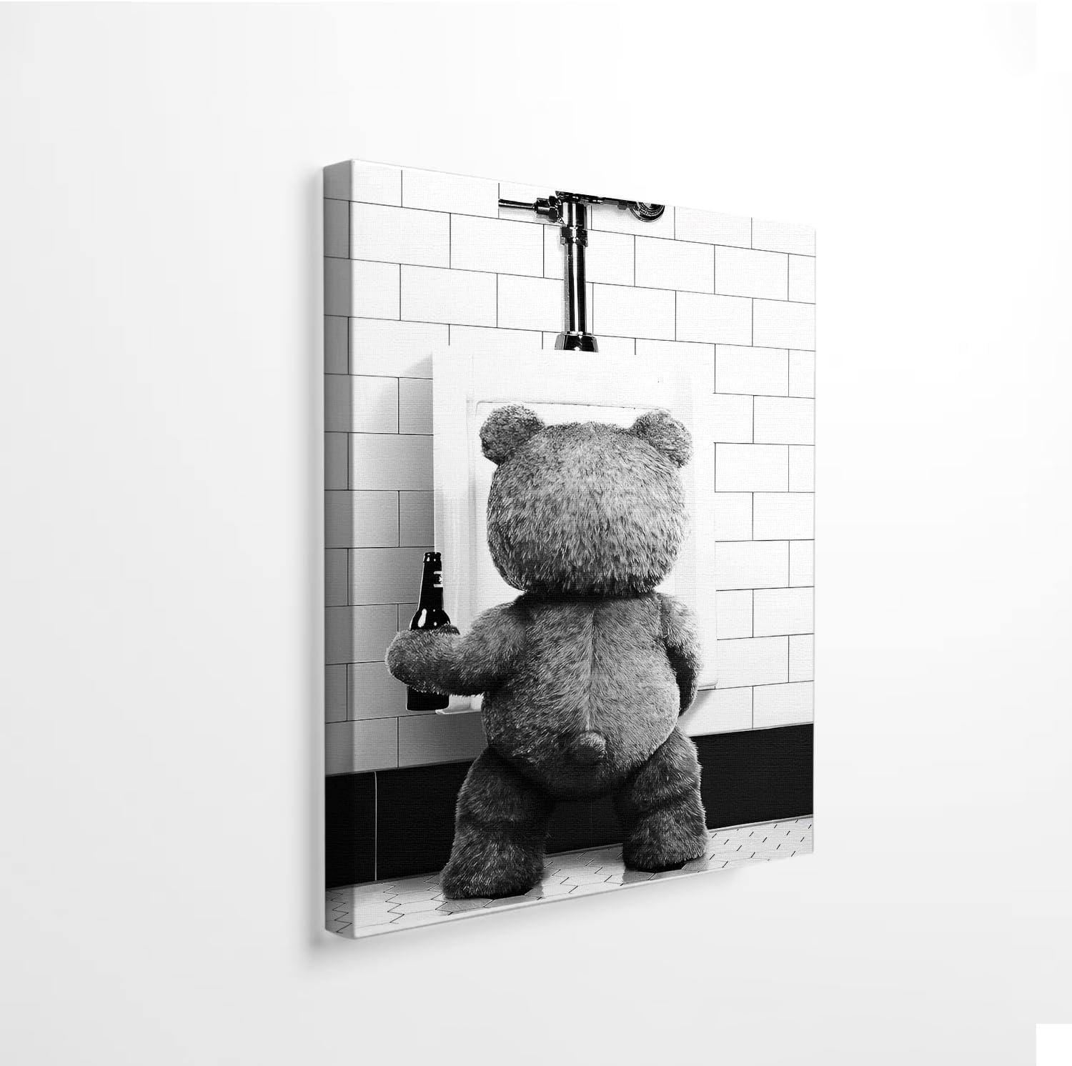 Black Canvas Wall Art — 10" — Bear8