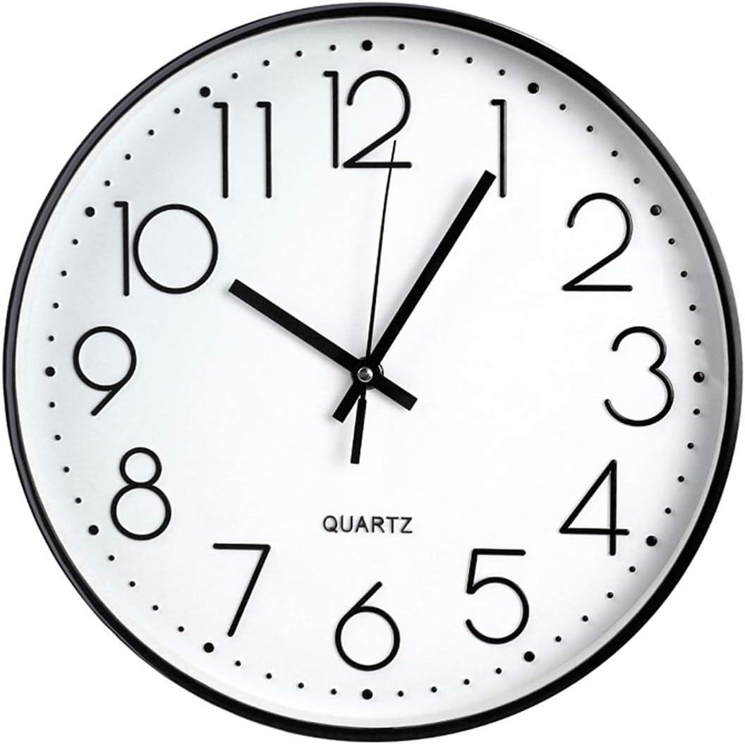 Battery Operated Modern Black Wall Decor — 12" — Black Frame