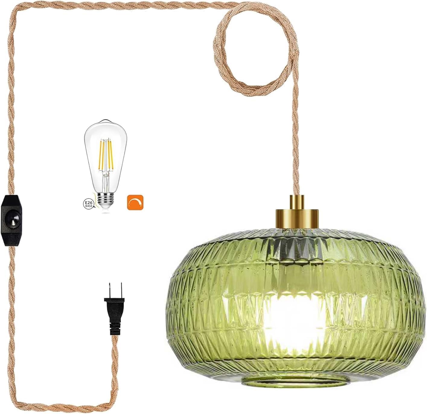 Dimmable Boho Glass Chandelier — Pendant Light-17