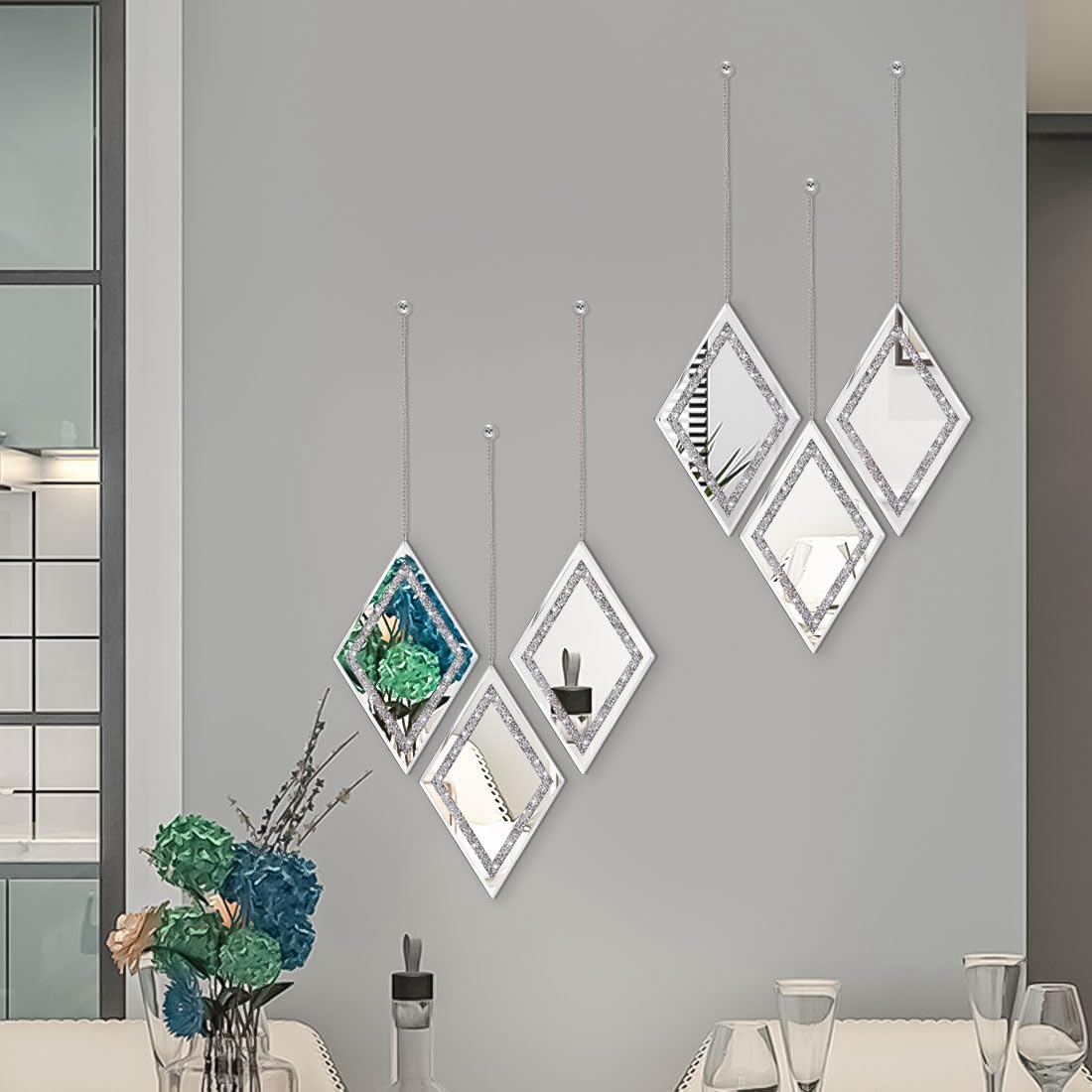 Luxe Glass Wall Mirror — Set of 3 - View 5