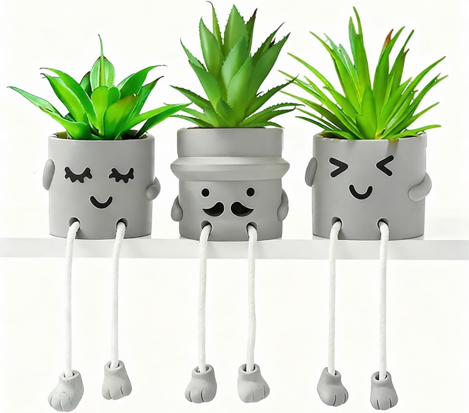 Green Faux Succulent — Green-03