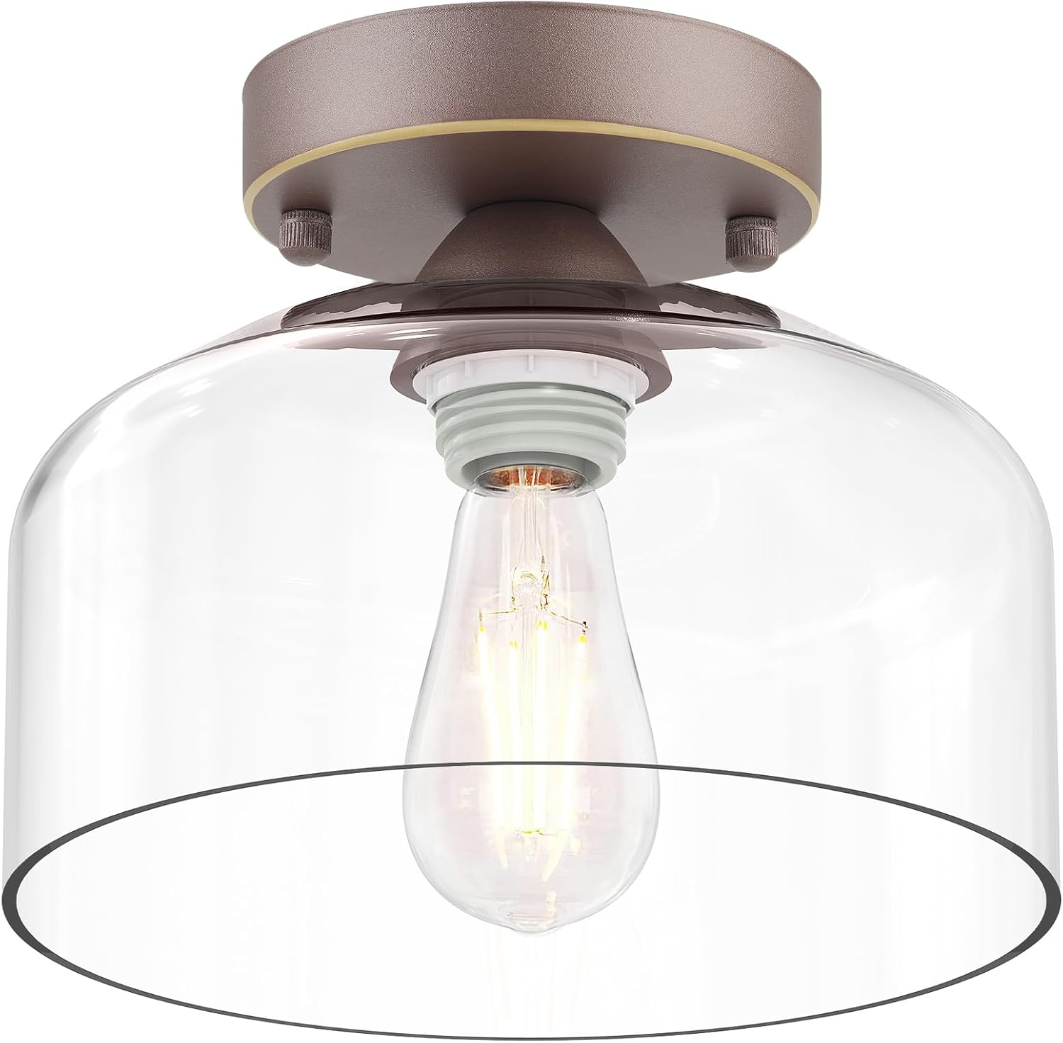 Farmhouse Black Ceiling Light — Bronze