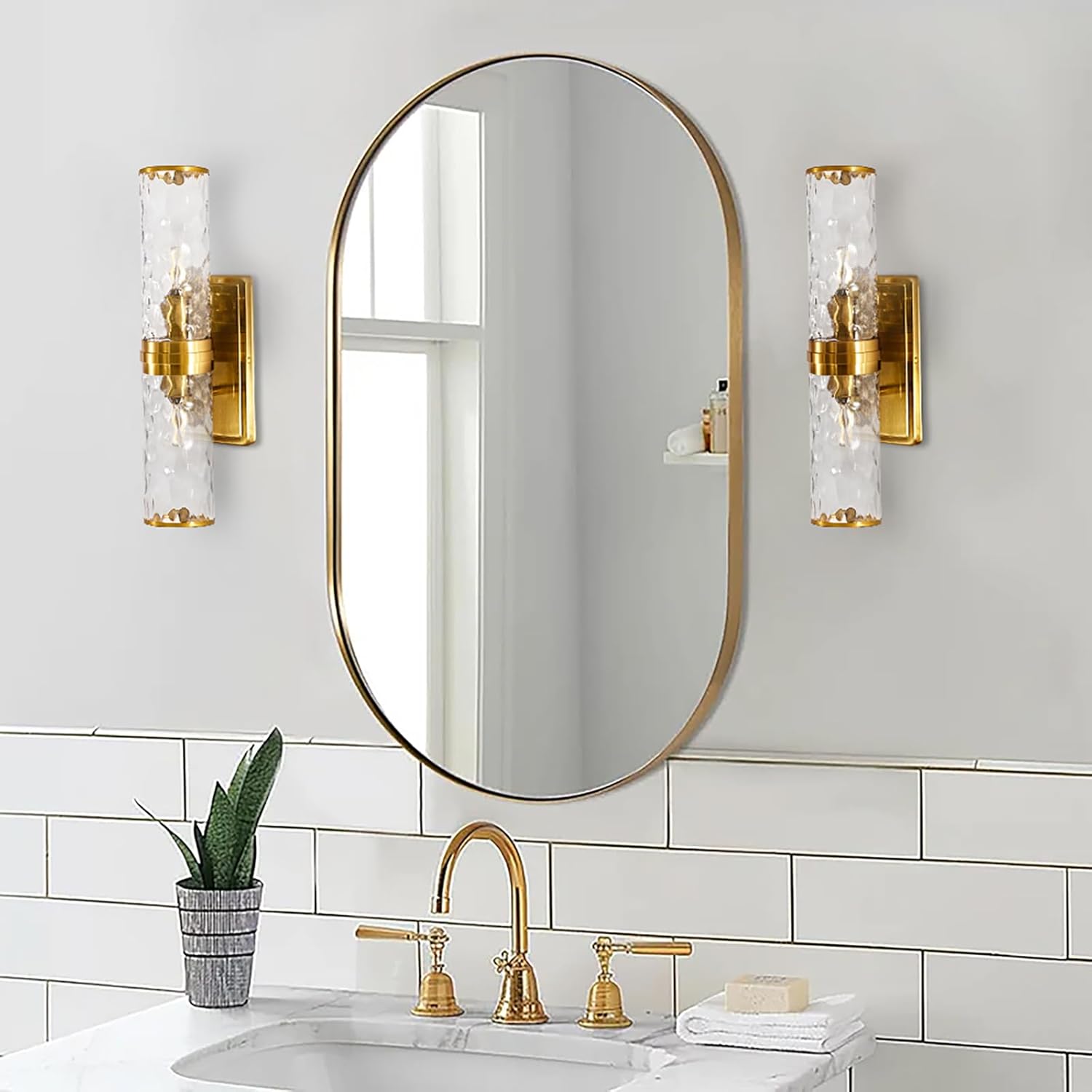 Oval Luxe Black Mirror — 1" - View 8