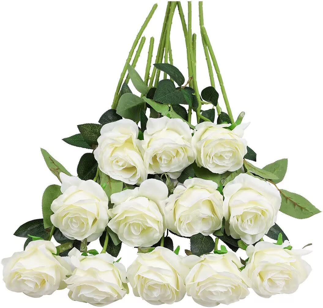 Black Artificial Flowers — White