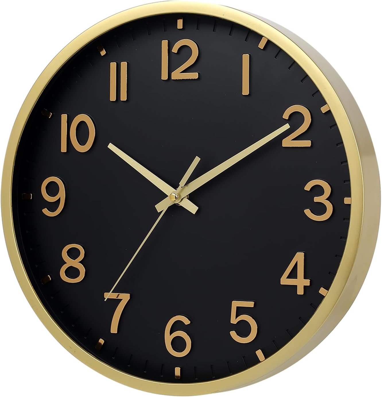 Battery Operated Luxe Beige Wall Clock — 8" - View 2