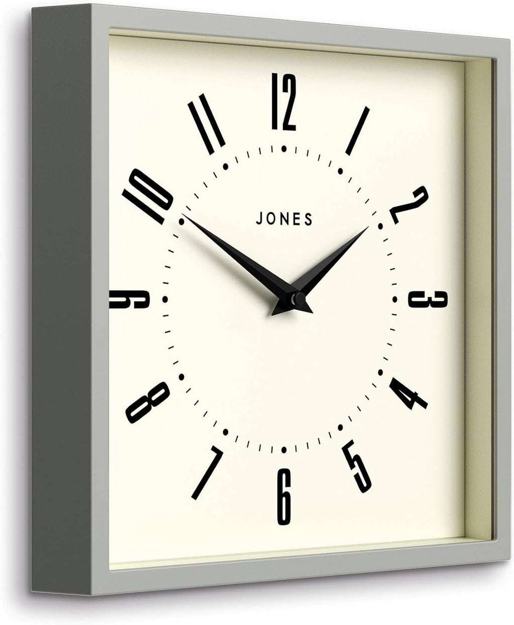 Mid-Century Black Wall Clock — 10" - View 2