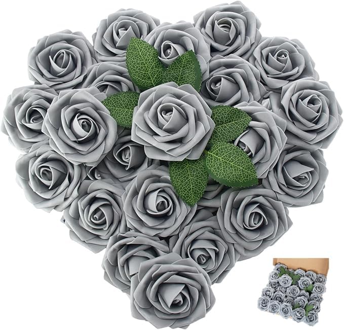 Black Artificial Flowers — Grey