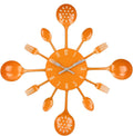 Antique Modern Orange Wall Clock — 16" — Orange