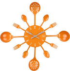 Antique Modern Orange Wall Clock — 16" — Orange