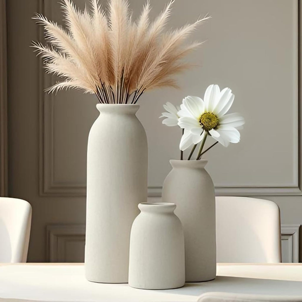 Boho Beige Flower Vase - View 4
