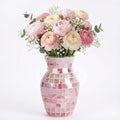 Modern Blue Flower Vase — 8" — Pink
