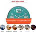 Battery Operated Modern Blue Wall Clock - View 3