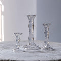 Modern Black Pillar Candle — Set of 3 — Glass-clear