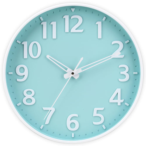 Battery Operated Modern Black Wall Clock — 12"