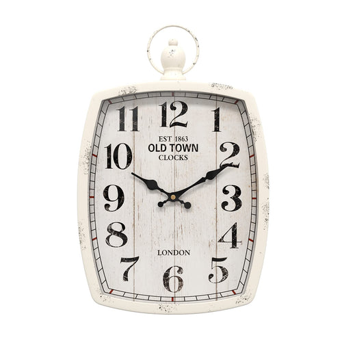 Battery Operated Farmhouse Black Wall Clock — 15.5"