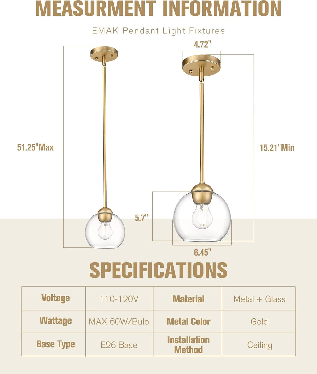 Luxe Black Pendant Light — 1-Light - View 5