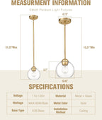 Luxe Black Pendant Light — 1-Light - View 5