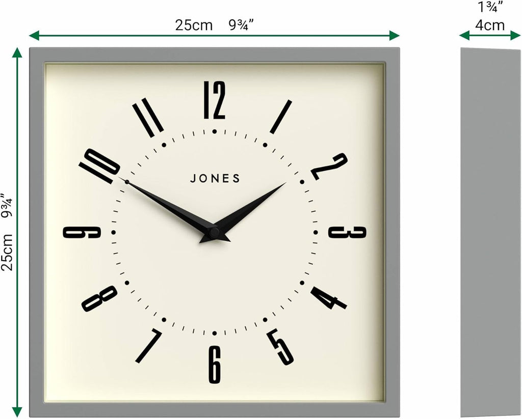 Mid-Century Black Wall Clock — 10" - View 4