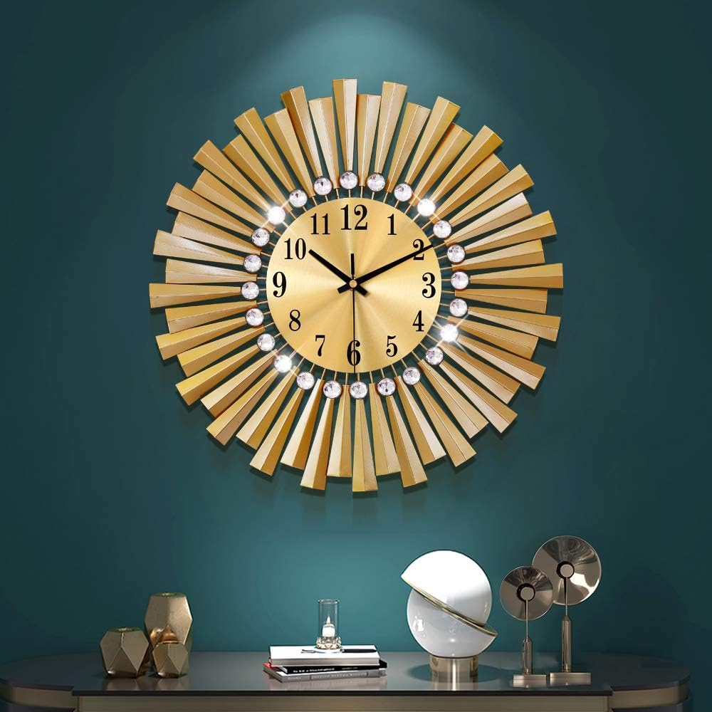 Battery Operated Luxe Black Wall Decor — 24" — Gold