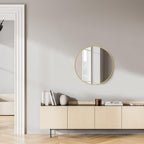 Round Luxe Black Wall Mirror — 20.2" - View 6