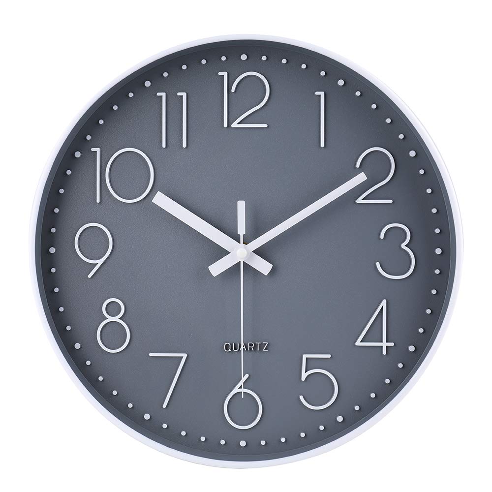 Modern Black Wall Clock — 16"