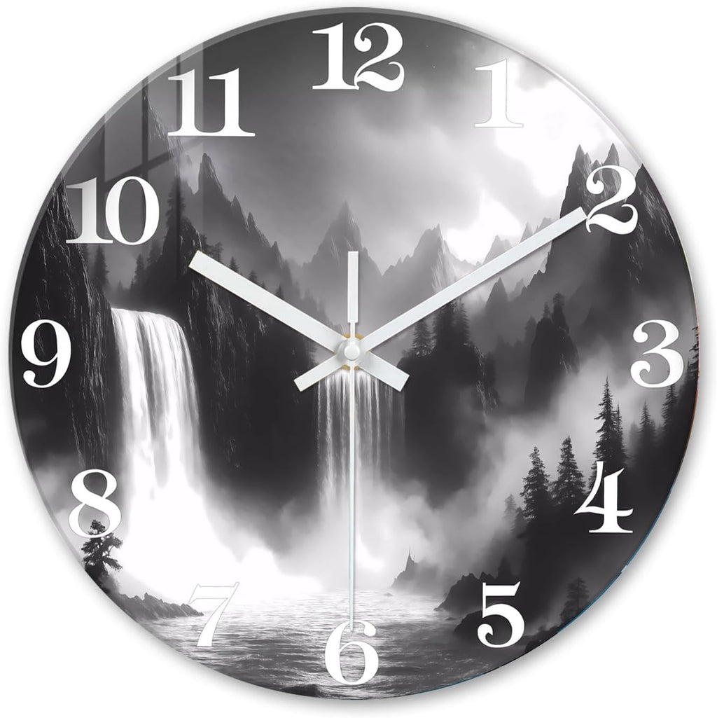 Battery Operated Modern Black Wall Clock — 12" — 14 Inch