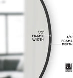 Round Modern Beige Wall Mirror — 37" - View 7