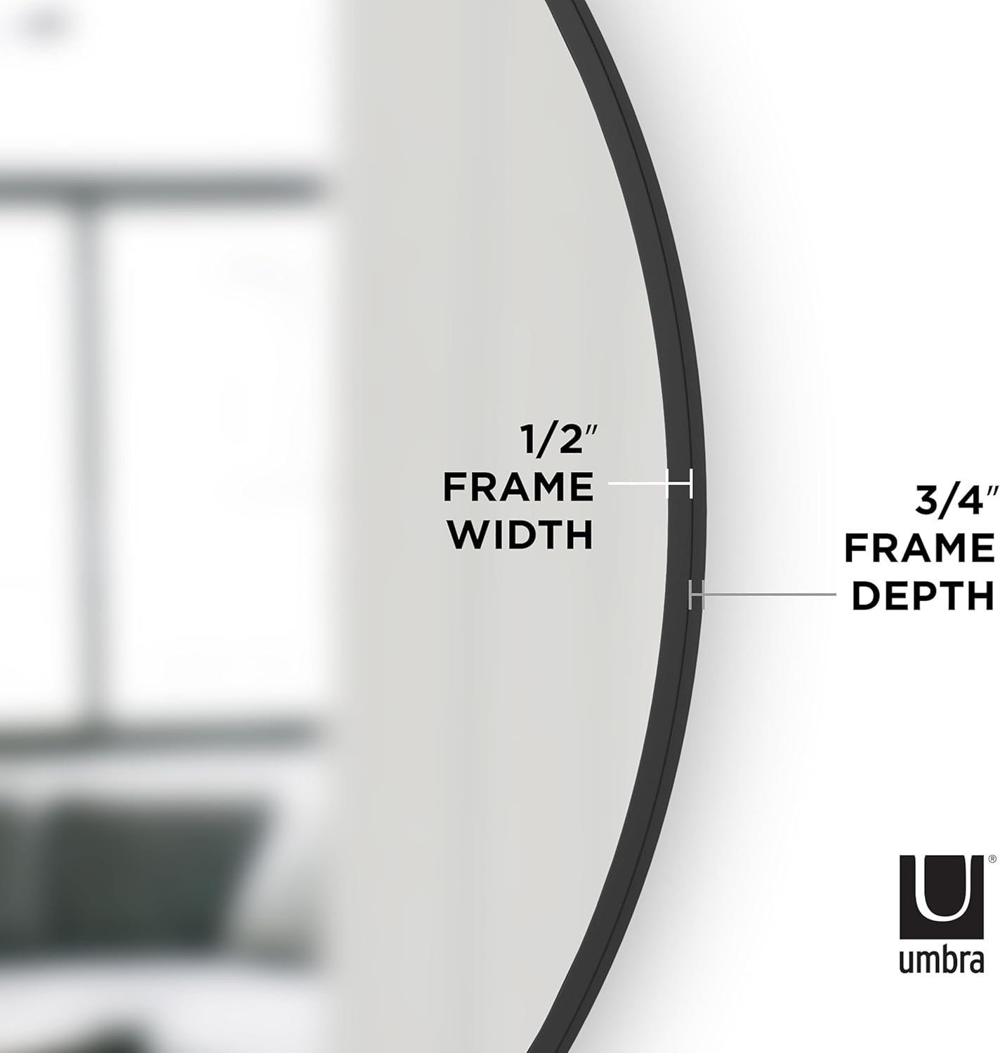 Round Modern Beige Wall Mirror — 37" - View 7
