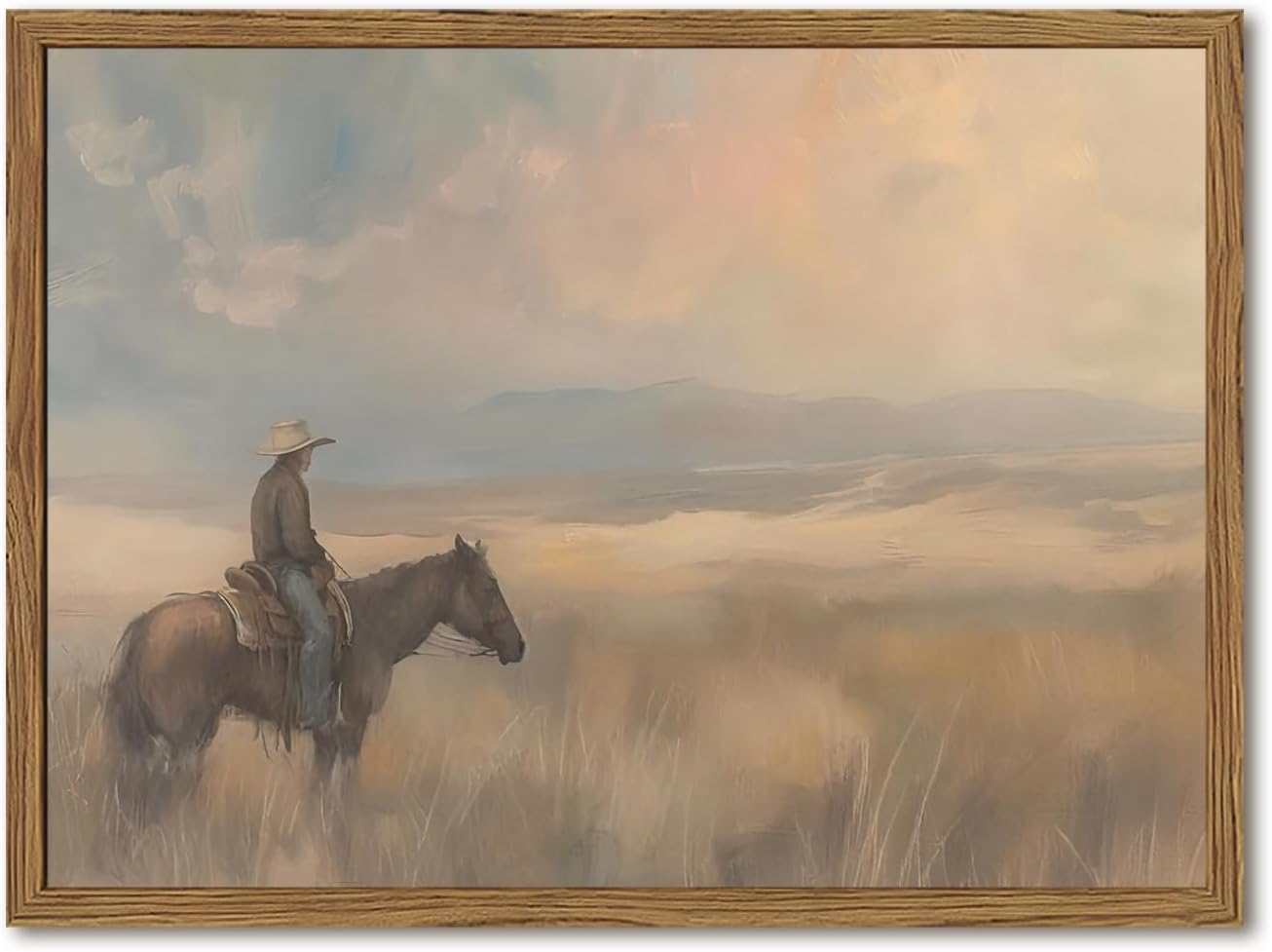 Framed Farmhouse Blue Wall Decor — 16" — 24"L x 16"W