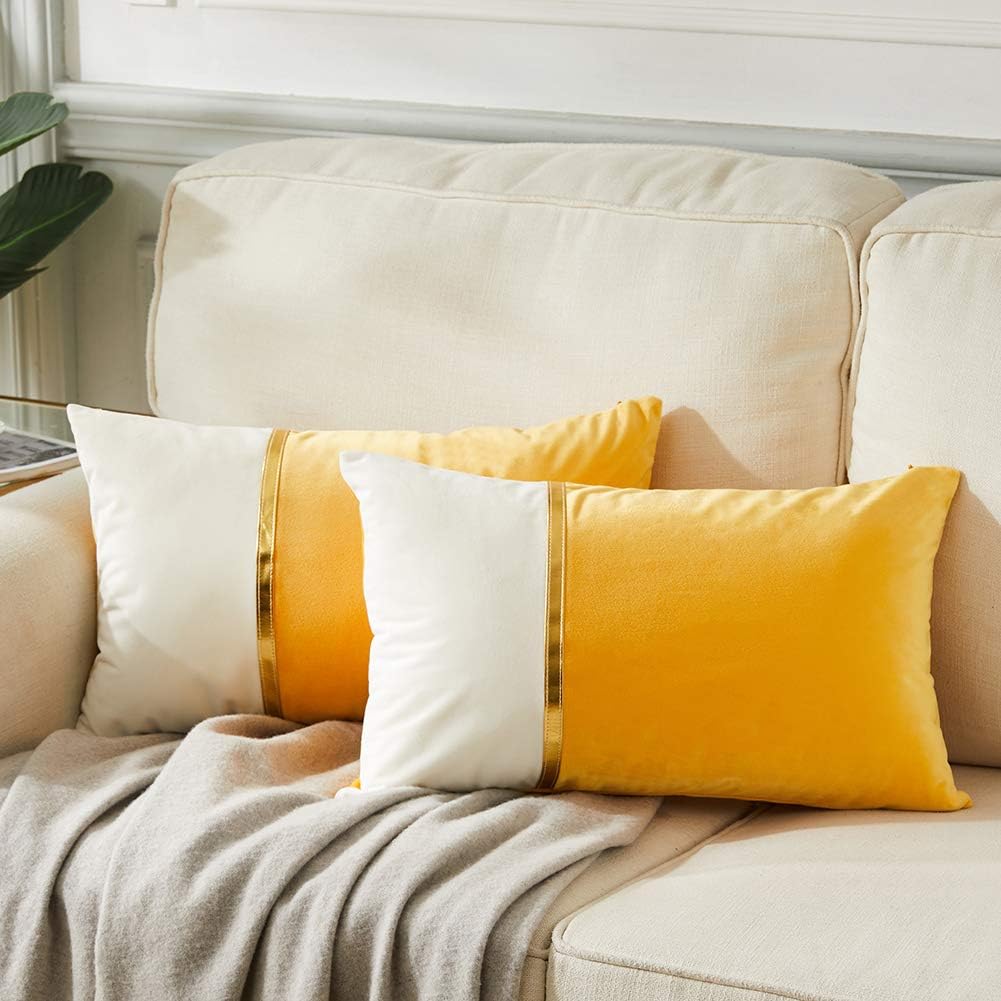 Velvet Luxe Black Throw Pillow Cover — 18" — 20" x 12" (Pack of 2)